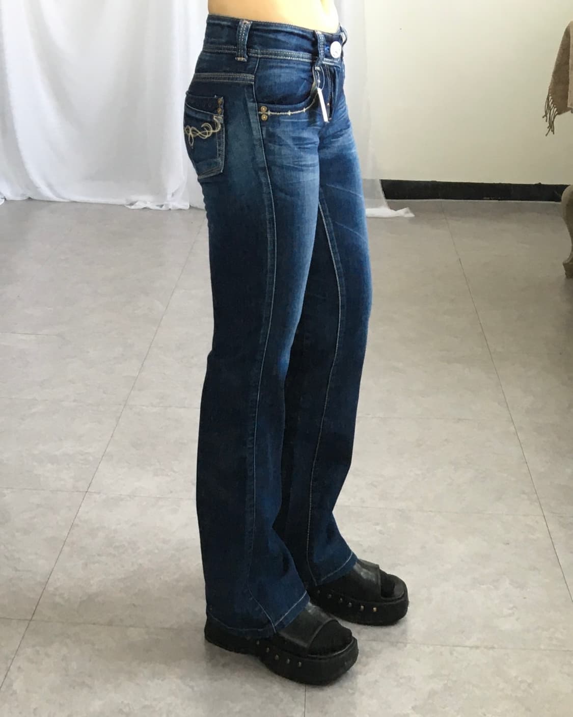 Back pocket point denim pants 상품이미지7