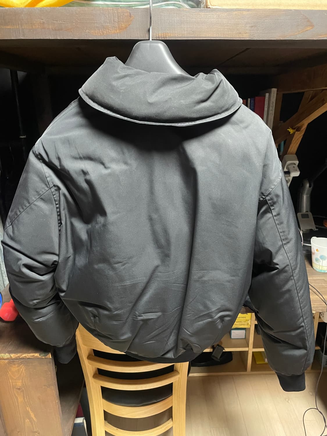 DNSR 플라이트 크롭 덕다운 패딩 점퍼 블랙 M 상품이미지2