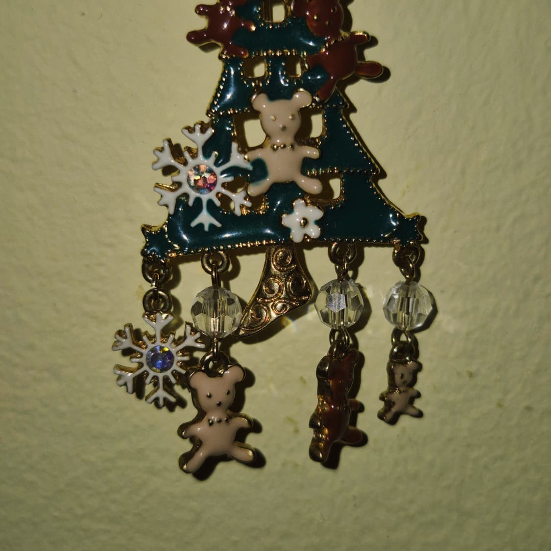 80s 미국 에이본 크리스마스 트리 베어 브로치 상품이미지7