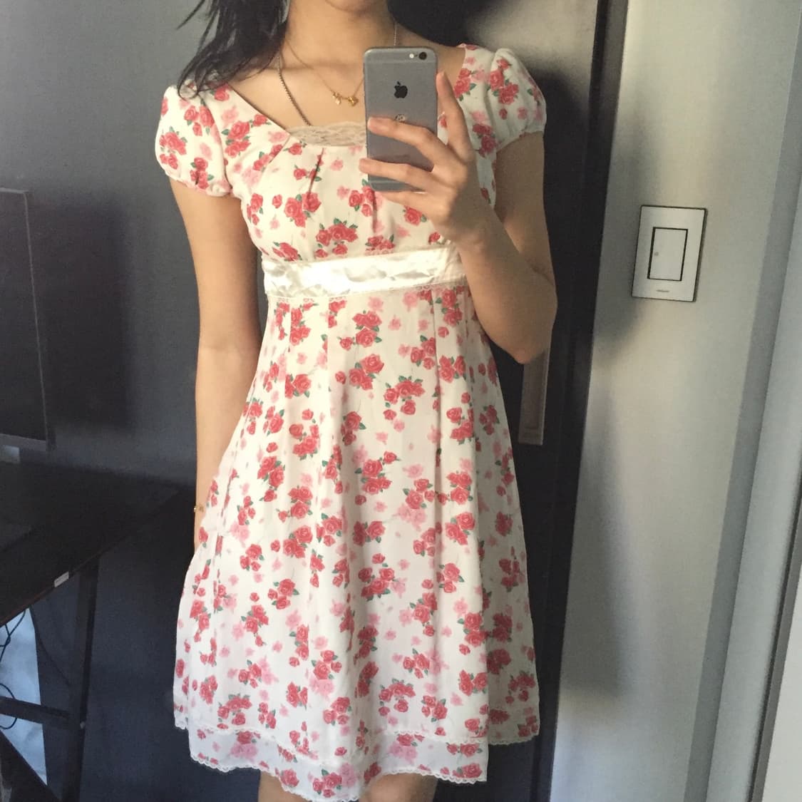 플라워 로즈 레이스 히메갸루 원피스 상품이미지1