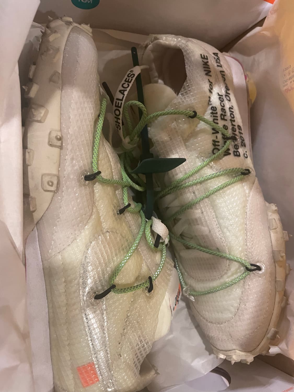 나이키 x 오프화이트 와플 레이서 흰색  상품이미지1