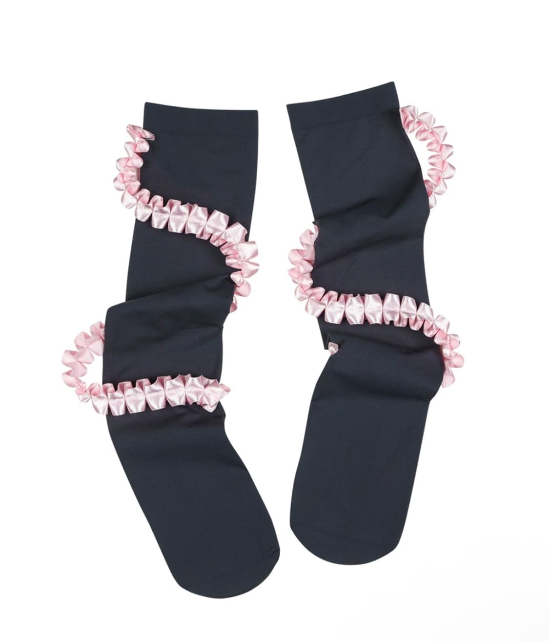 무음2-Way Frill Socks Dark Gray 상품이미지1