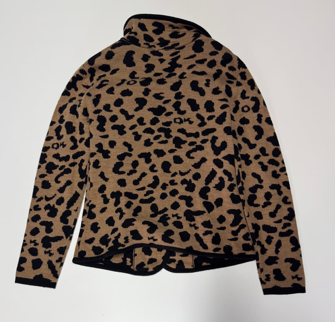 여성 일본빈티지 레오파드 패턴 가디건 상품이미지2