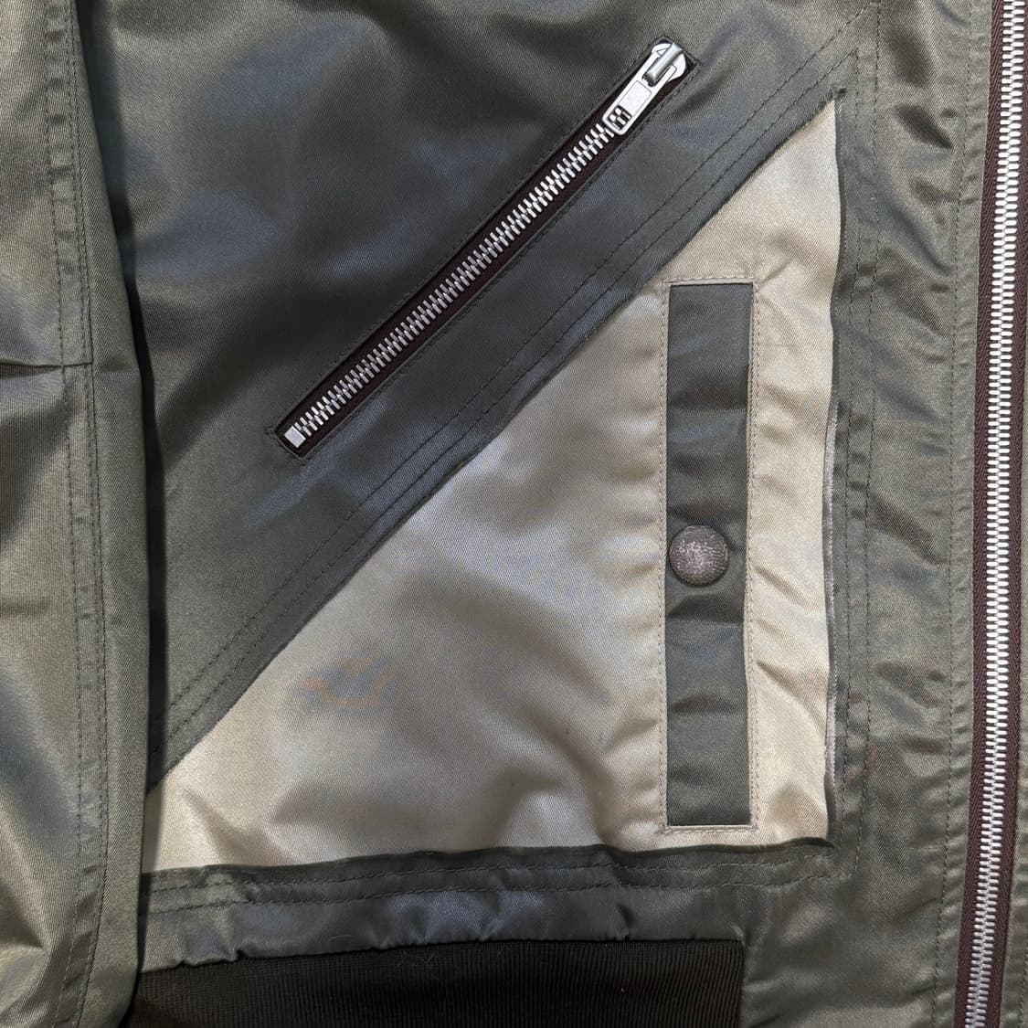 마르지엘라 스플릿 햄 컷아웃 봄버 자켓 ma1 상품이미지3