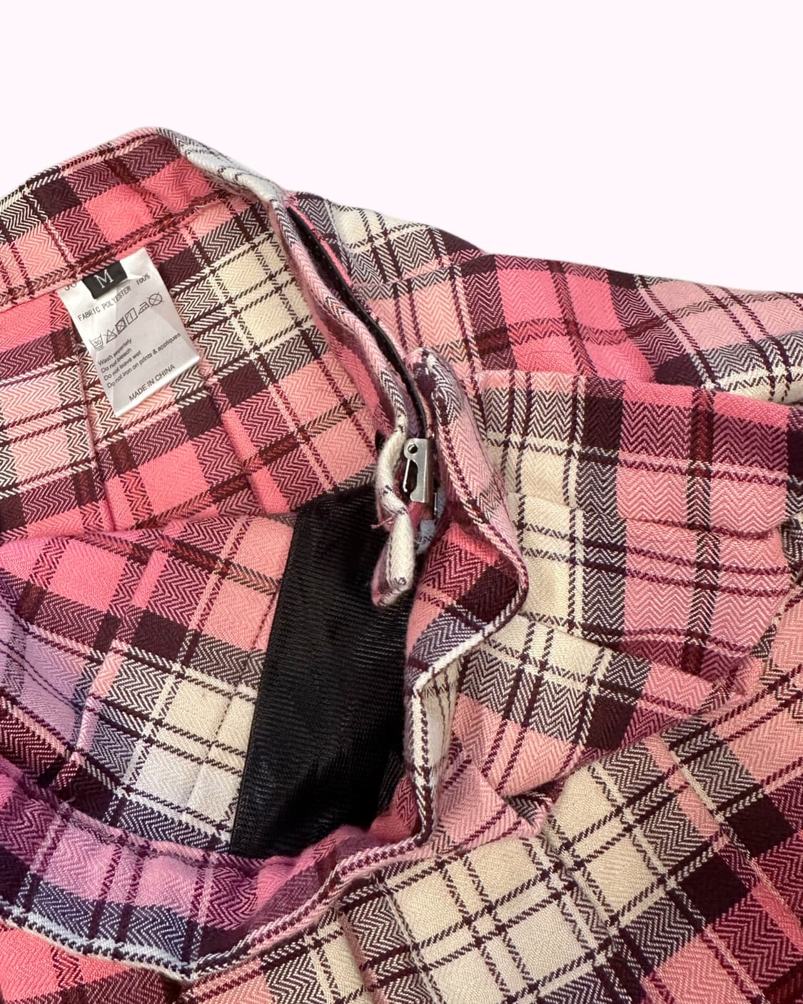 pink check pleats skirt 상품이미지3