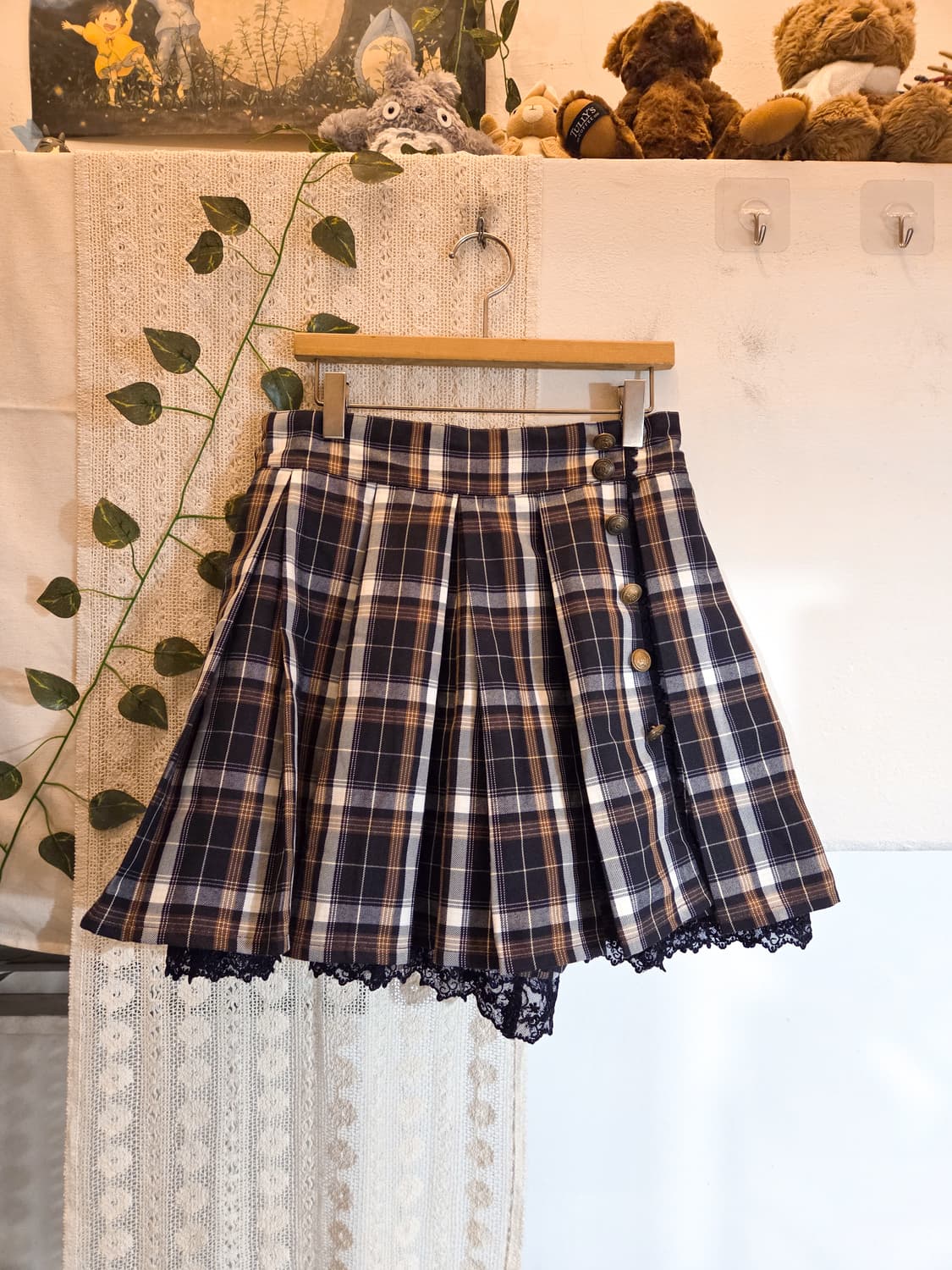 axes femme 체크 치마바지 상품이미지1