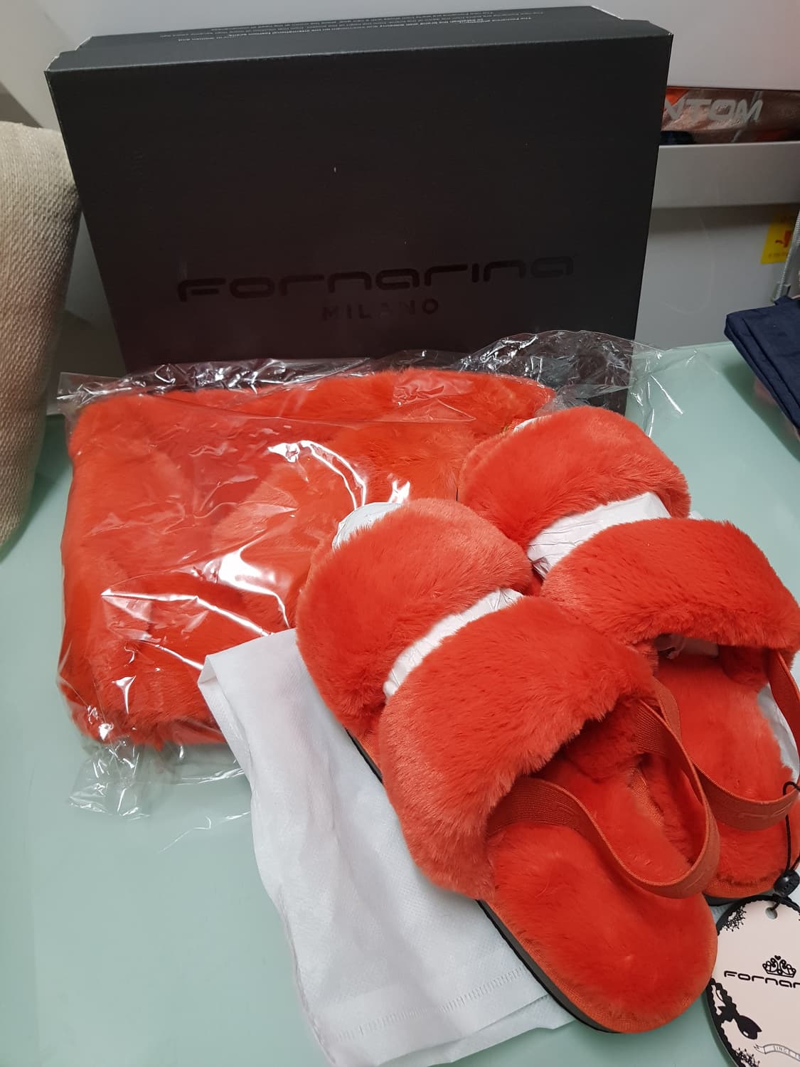 포나리나 퍼샌들&가방셋트(새상품) 상품이미지4