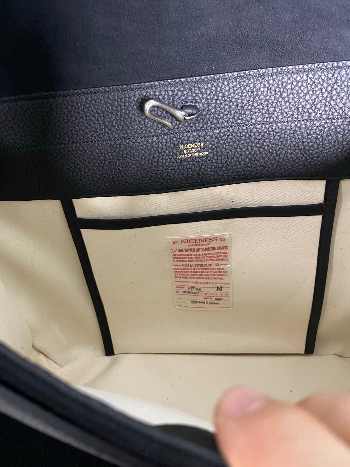 NICENESS/HEFNER  LEATHER AND CANVAS POST 상품이미지5