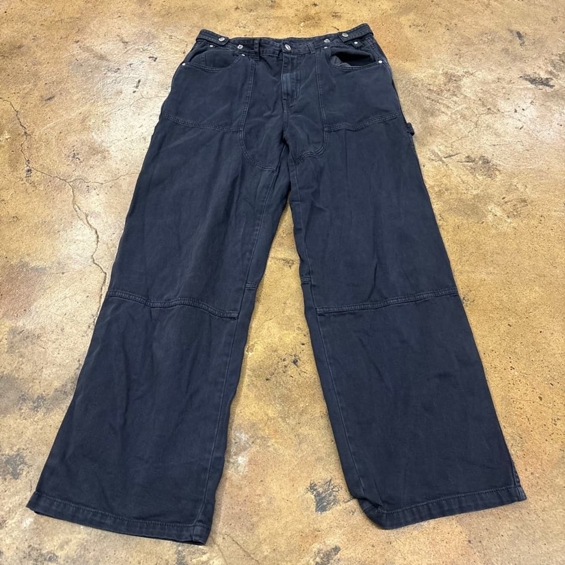 [정품/L] 코드그라피 블랙 와이드 데님 팬츠 상품이미지2