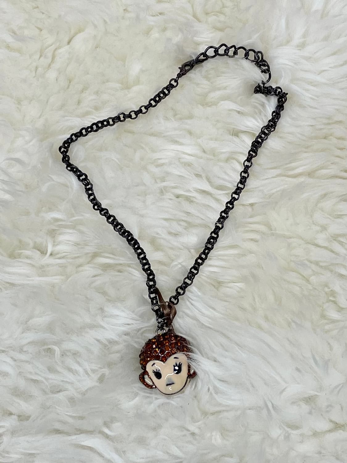 y2k 큐빅 몽키 네크리스 상품이미지2