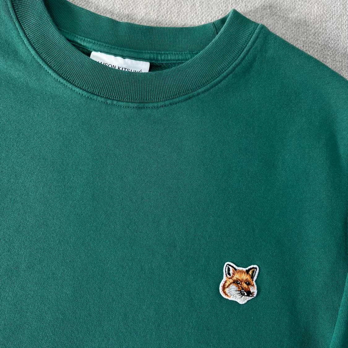 95 메종키츠네 폭스헤드 그린 맨투맨 상품이미지2