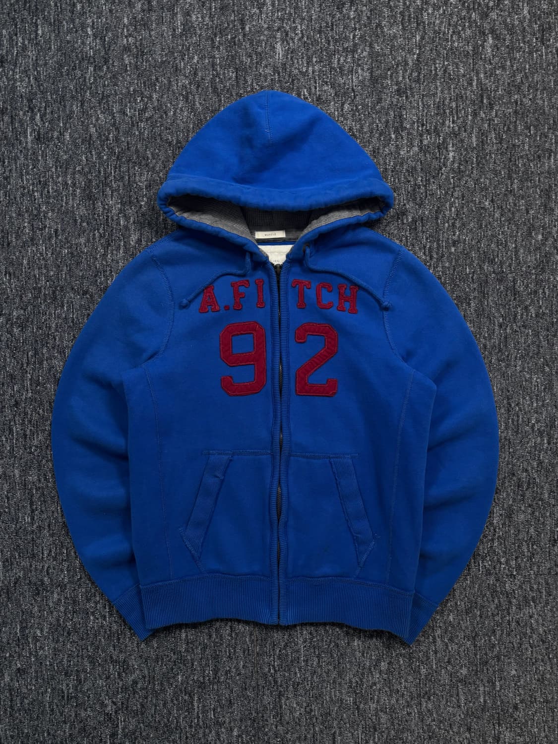 아베크롬비 로고 블루 후드집업 상품이미지3