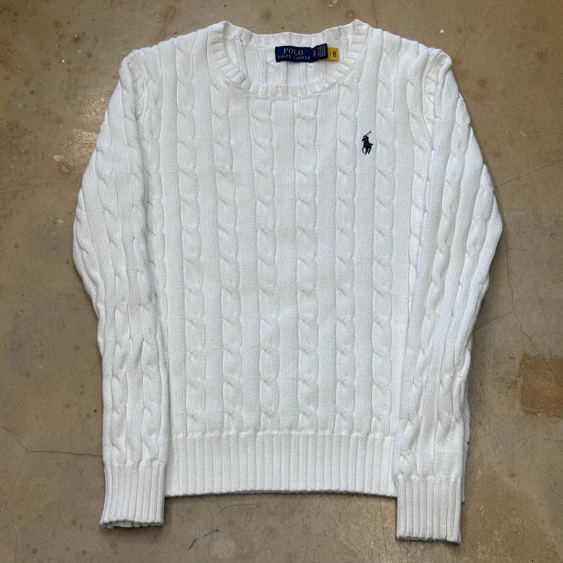 XS 폴로랄프로렌 여성용 화이트 긴팔 니트  상품이미지2