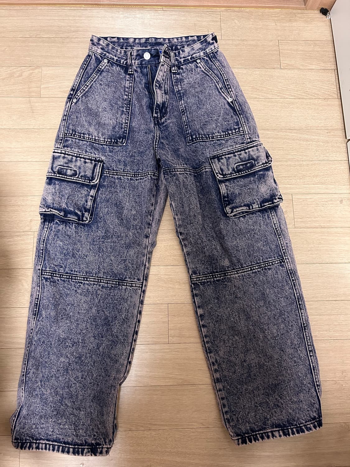 WIDE WASHING CARGO DENIM PANTS_PINK(IK2D 상품이미지2