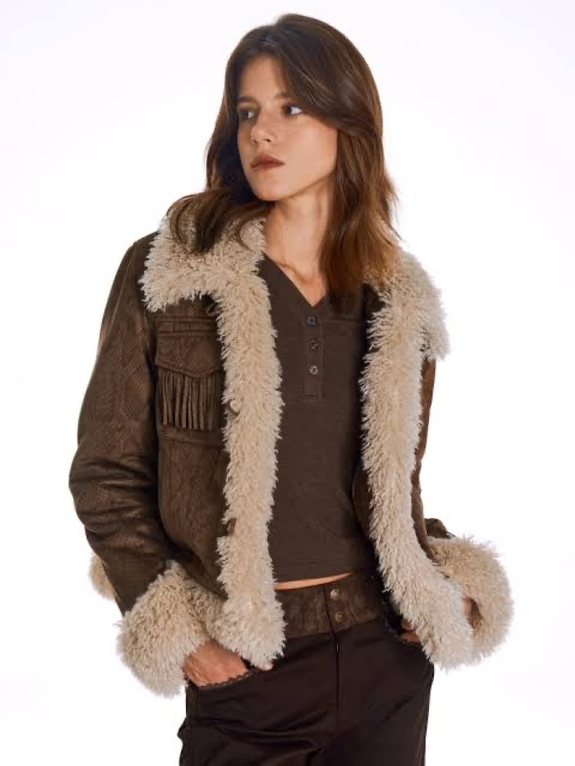 런웨이티켓 오운서 Western Vintage Suede Jacket 상품이미지1