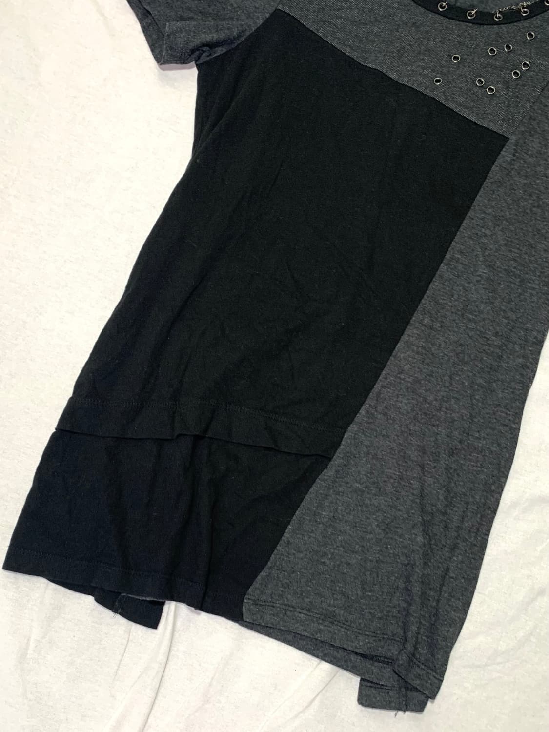 Chain eyelet detail slim-fit t-shirt   상품이미지5