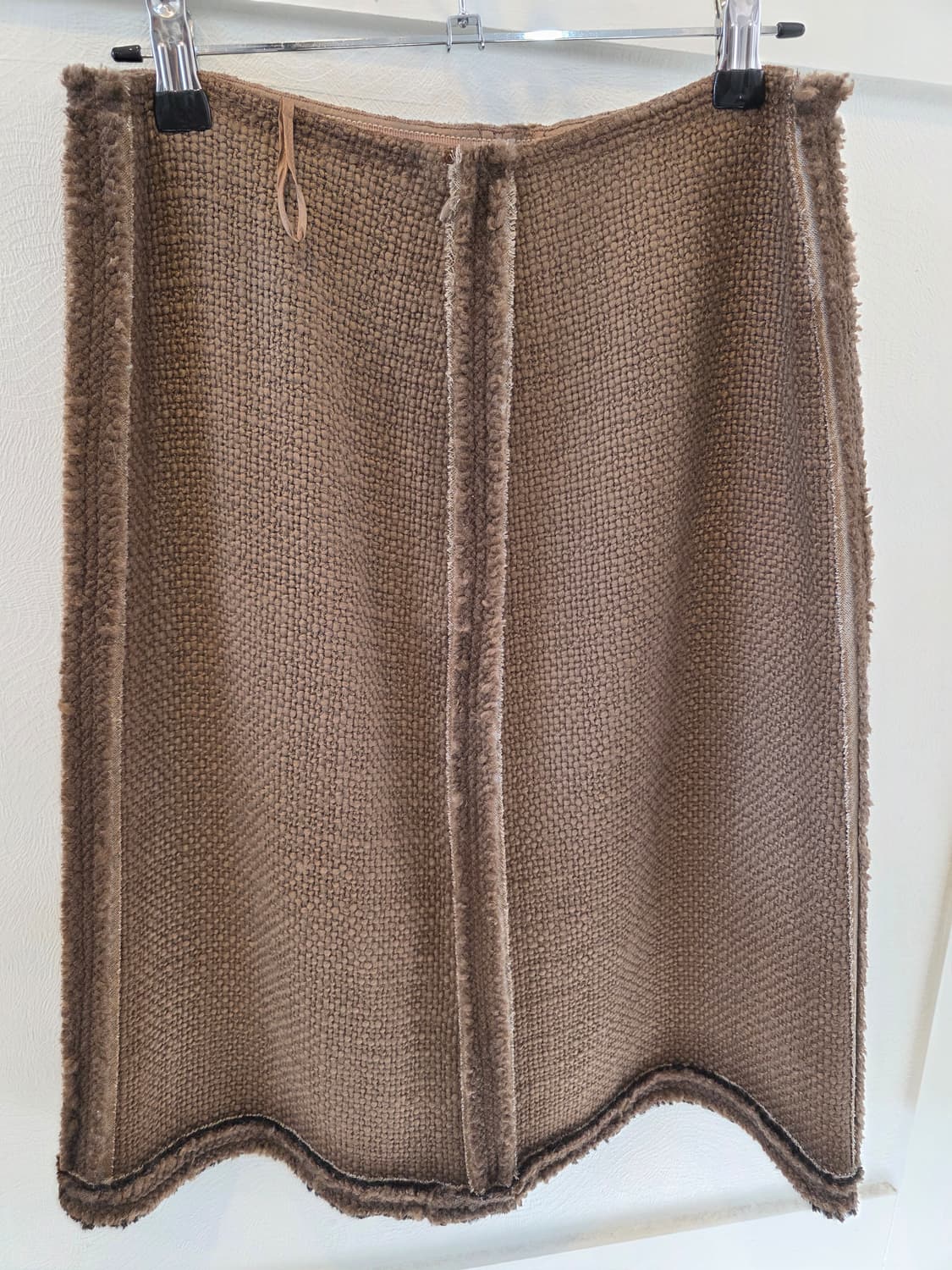 프라다 브라운 알파카울 혼방스커트 40사이즈 상품이미지5