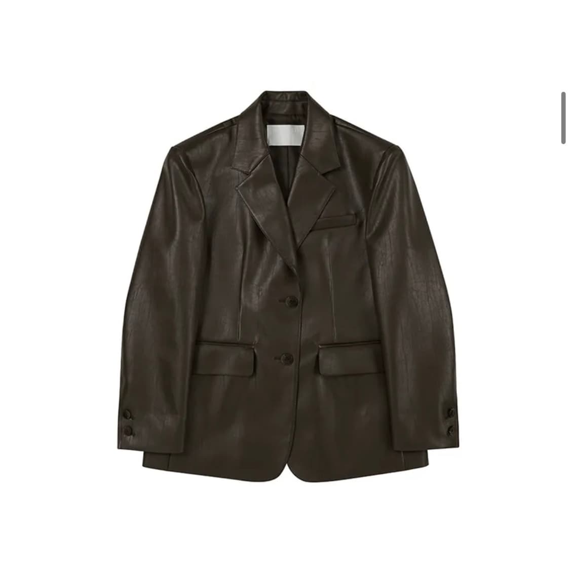 드로우핏 레더 오버핏 싱글 블레이저 브라운 상품이미지2