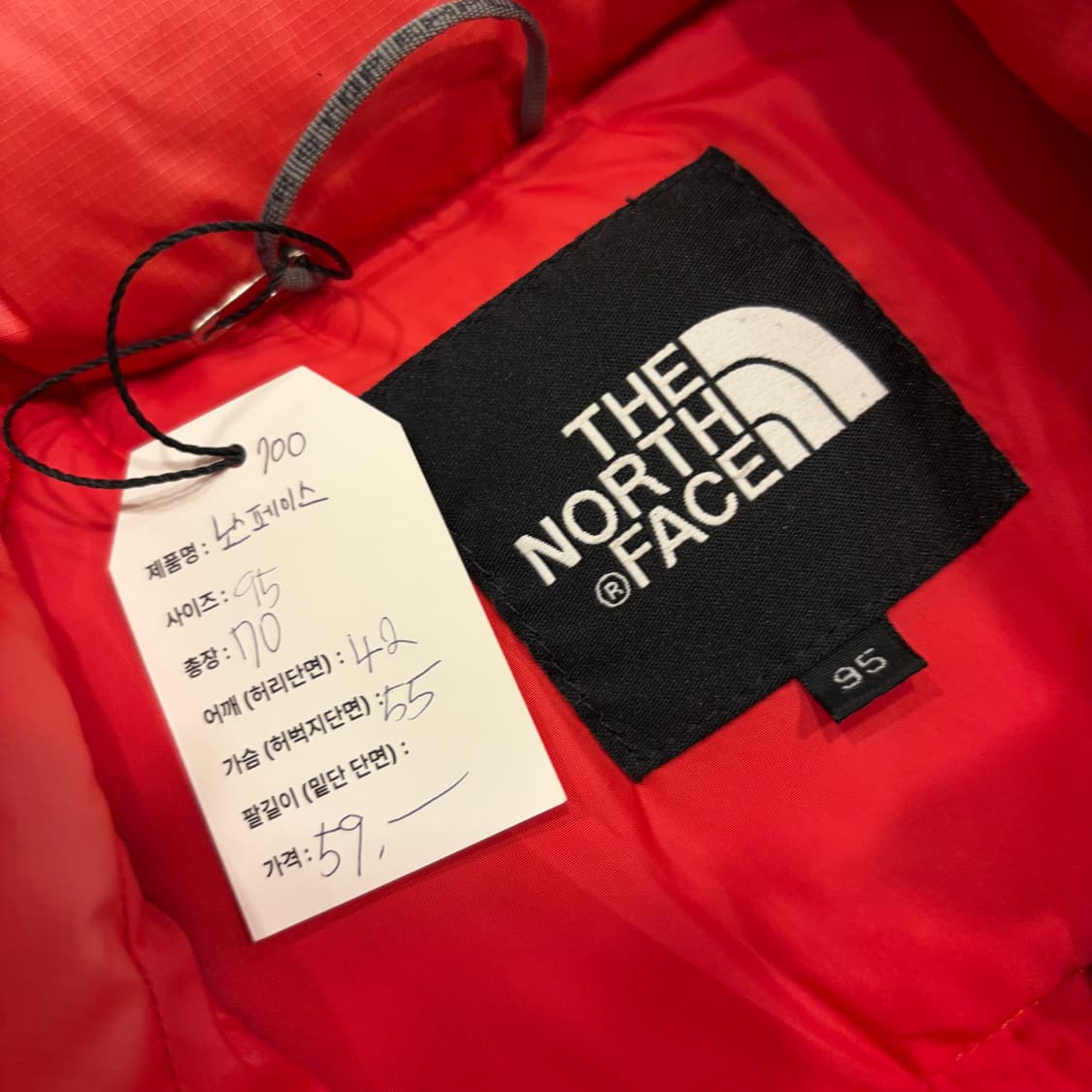 [95] 노스페이스 700 레드 패딩 조끼 C140 상품이미지6