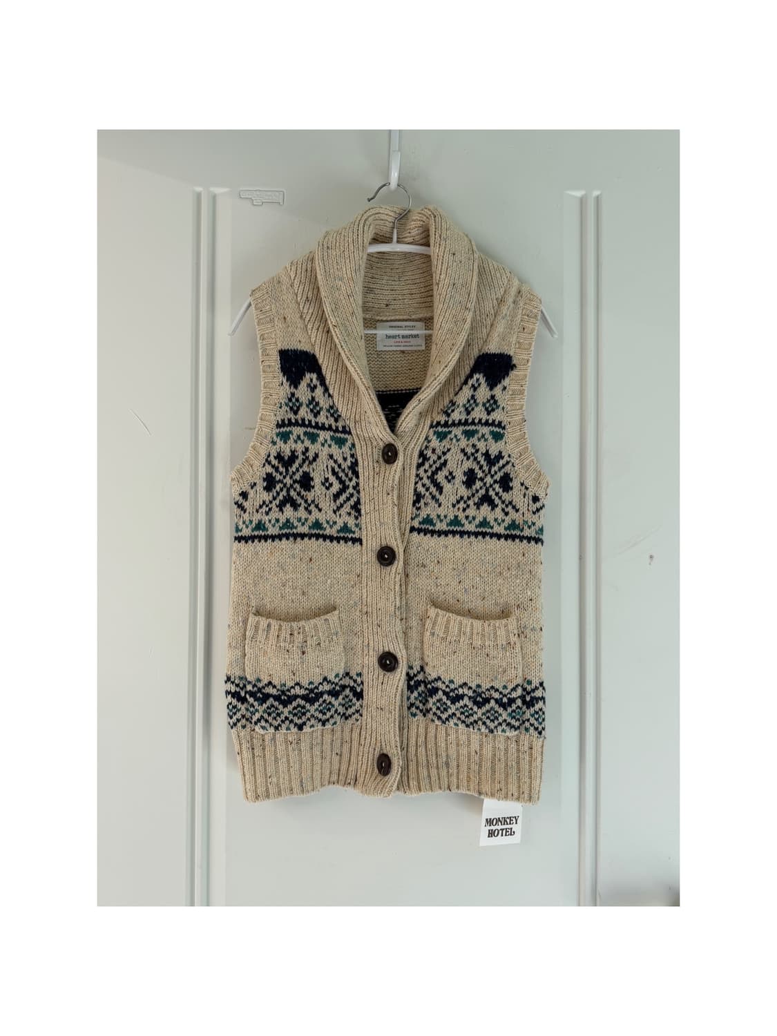 일본빈티지 노르딕 울 베스트 상품이미지1