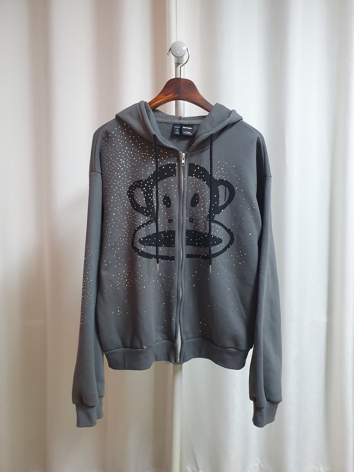 y2k 폴 프랭크 큐빅 기모 후드집업 상품이미지1