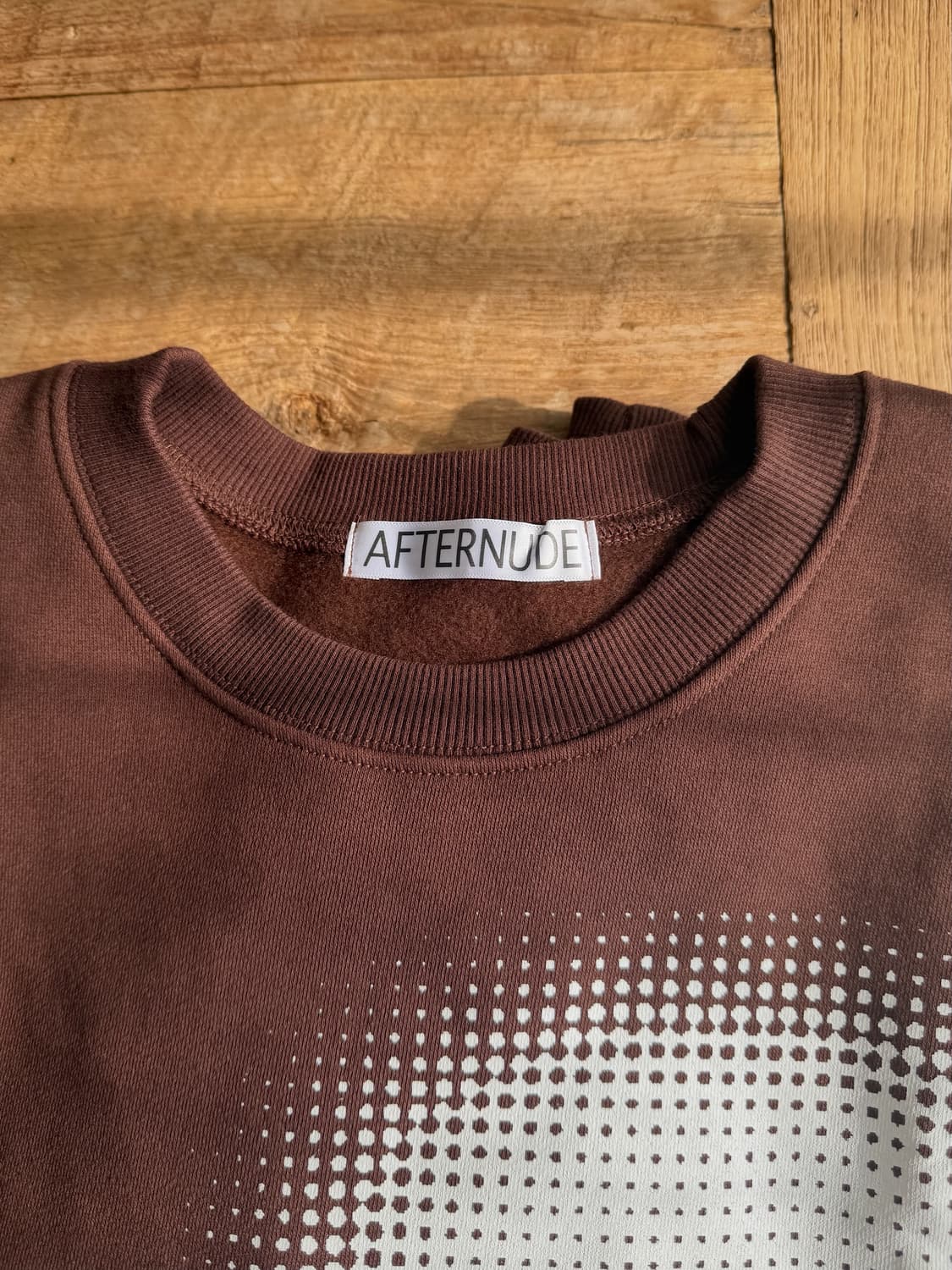 [애프터누드] 브라운도트 스웨트기모셔츠 상품이미지4