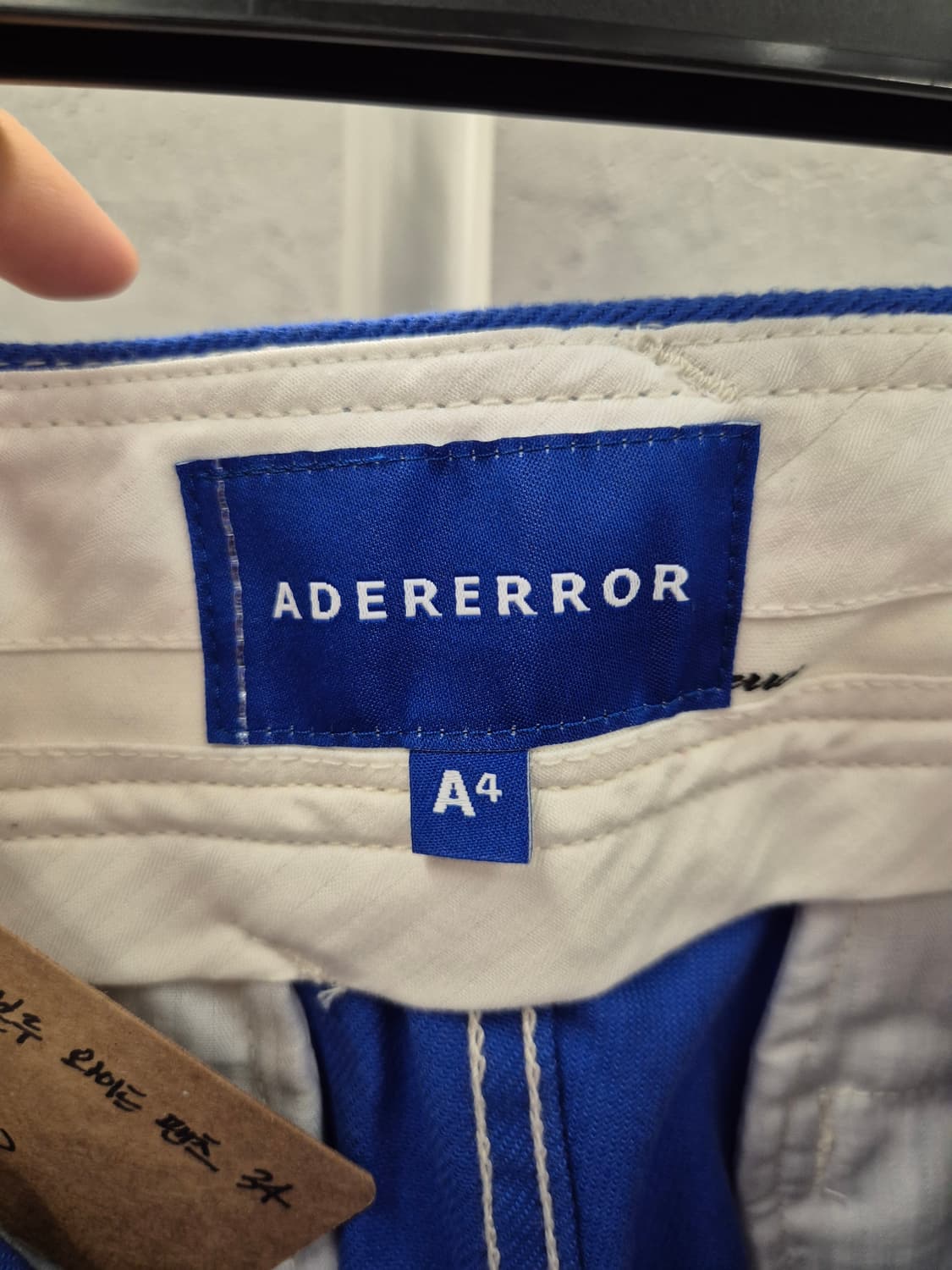 ADERERROR 블루 코튼 팬츠 A4 상품이미지8