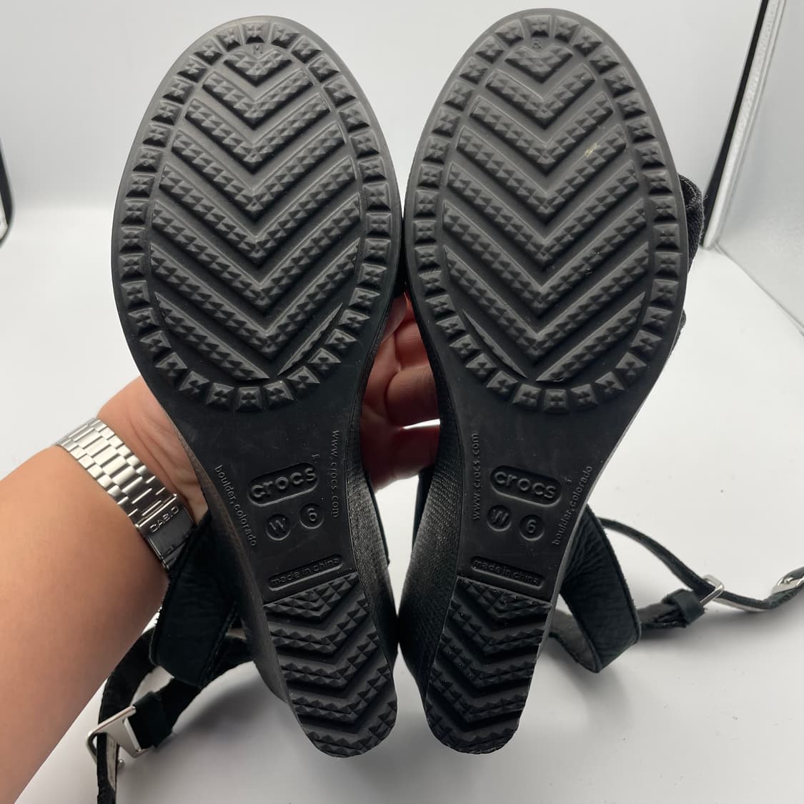 크록스 블랙 여성 샌들 W6 / 230 상품이미지5