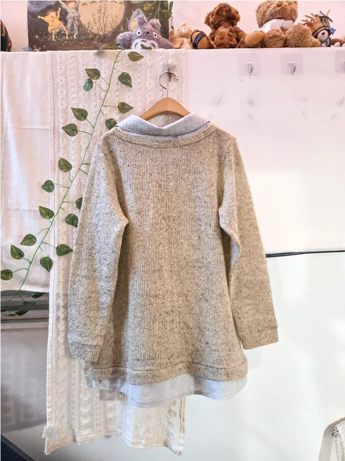 빈티지 셔츠 레이어드 니트 상품이미지4