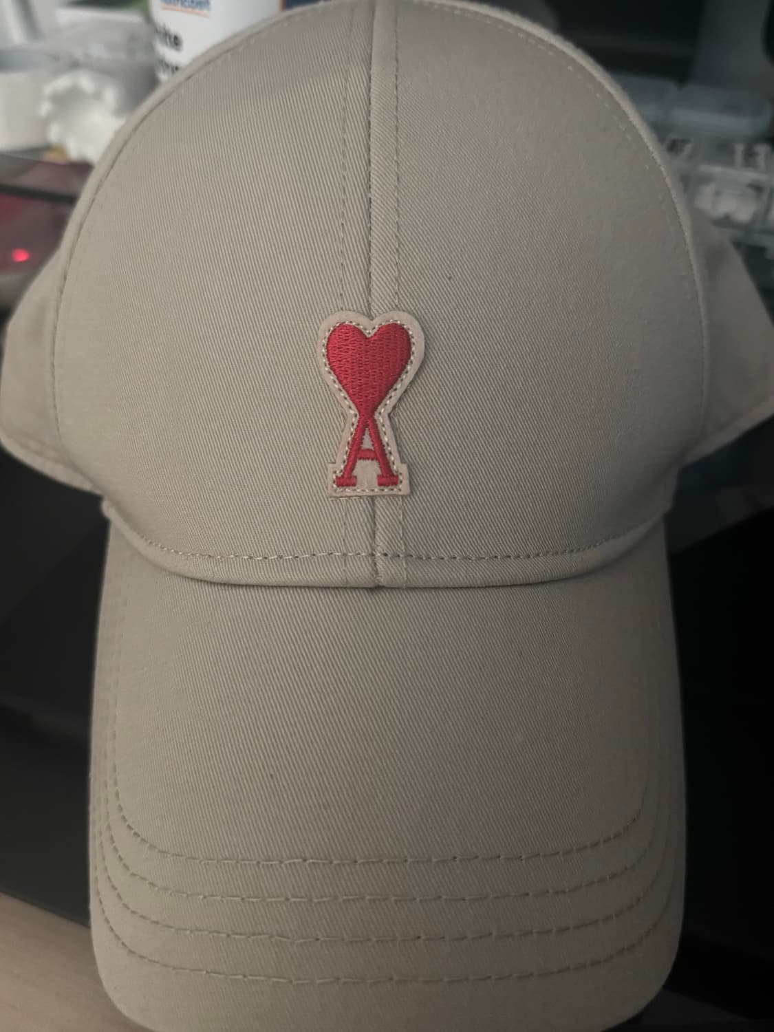 Ami 아미 하트 로고 볼캡 베이지 상품이미지1