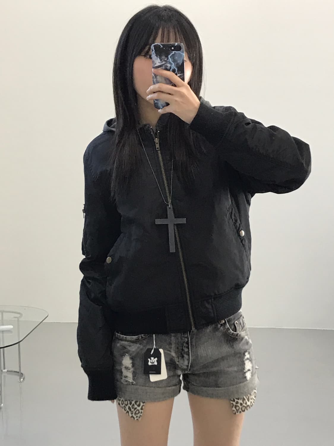 Gorge Black Poly Blousons 상품이미지1