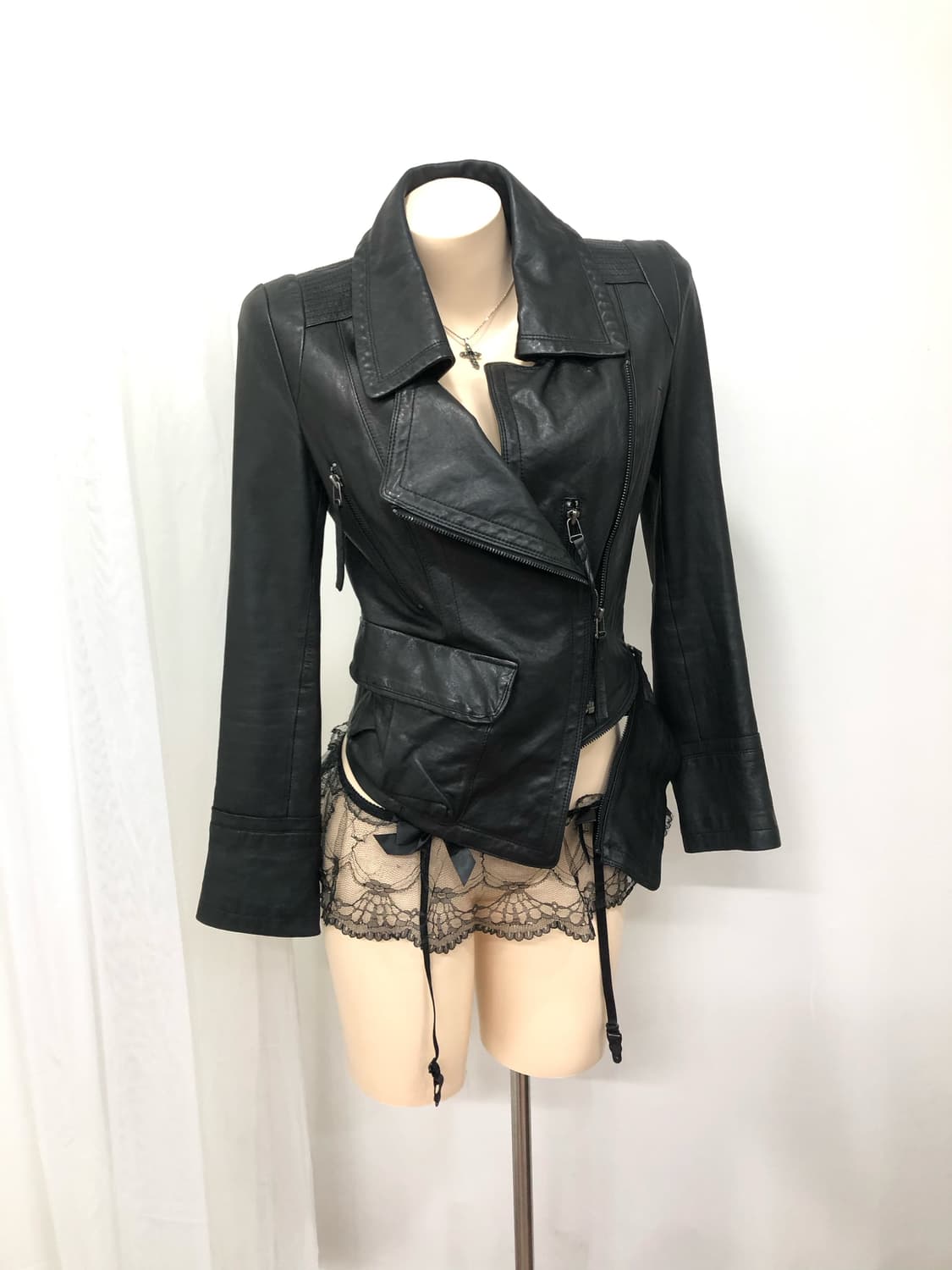 side zipper lambskin leather jacket 상품이미지1