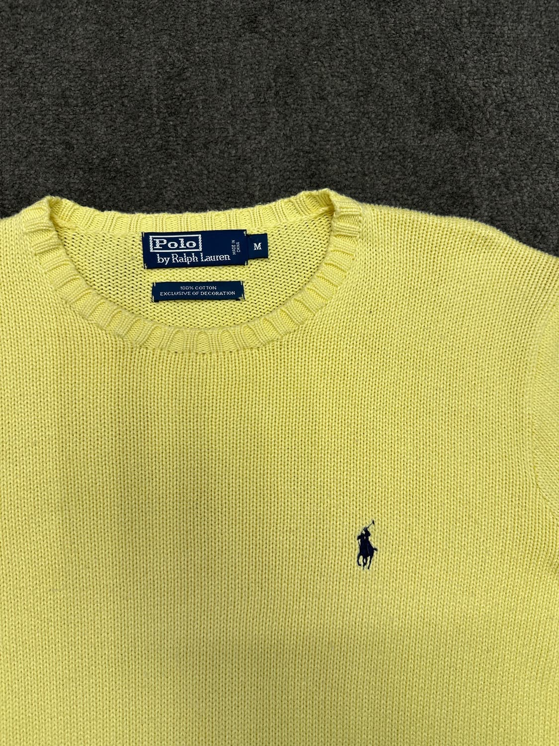 폴로 랄프로렌 옐로우 니트 M 상품이미지2