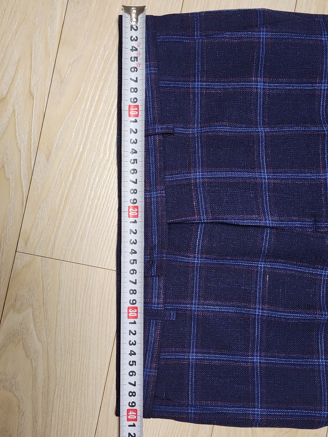 [BON] 이태리 까노니코 원단 네이비 체크 정장 (95사이즈) 상품이미지7