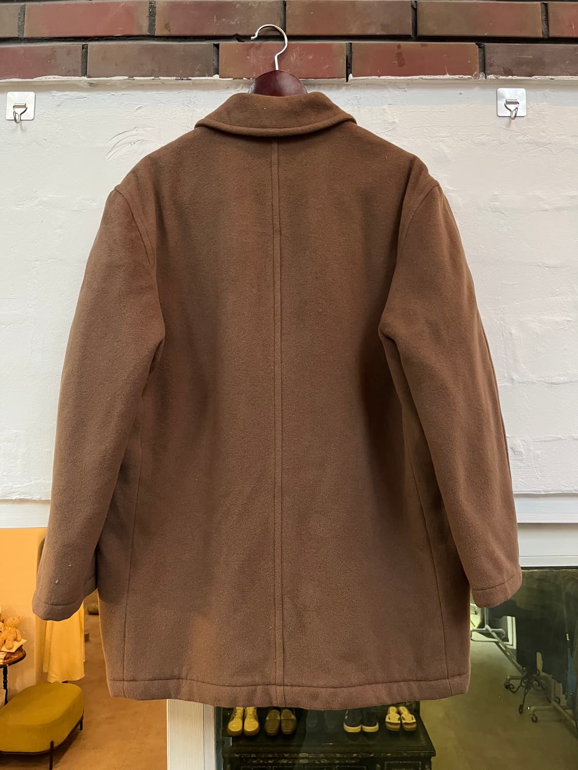 Chaps Ralph Lauren 브라운 클래식 울 하프 코트 M 상품이미지8