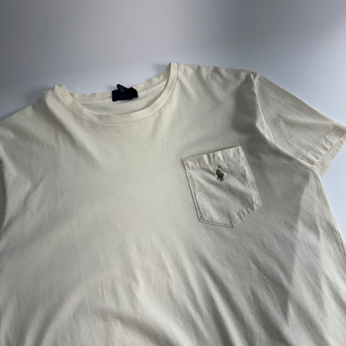 Polo 폴로 베이지 포니 아이보리 포켓 반팔 상품이미지4