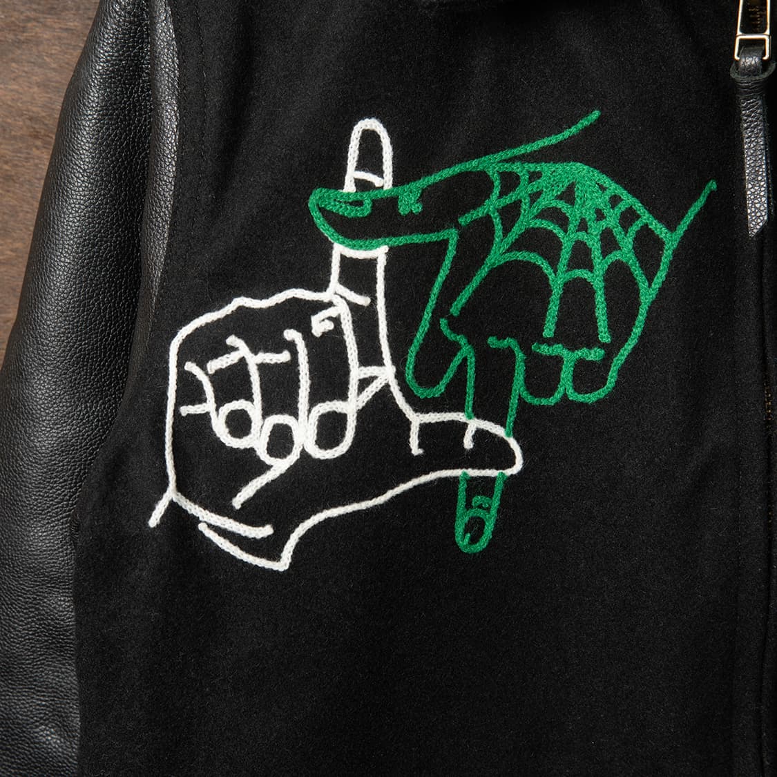 [95] LEATA 리타 울 레더 메카닉 자켓 체인스티치  상품이미지2