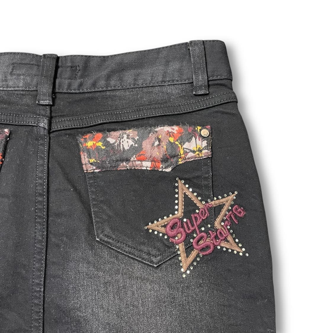 (30) 빈티지 흑청 워싱 데님 미니스커트 S 상품이미지4