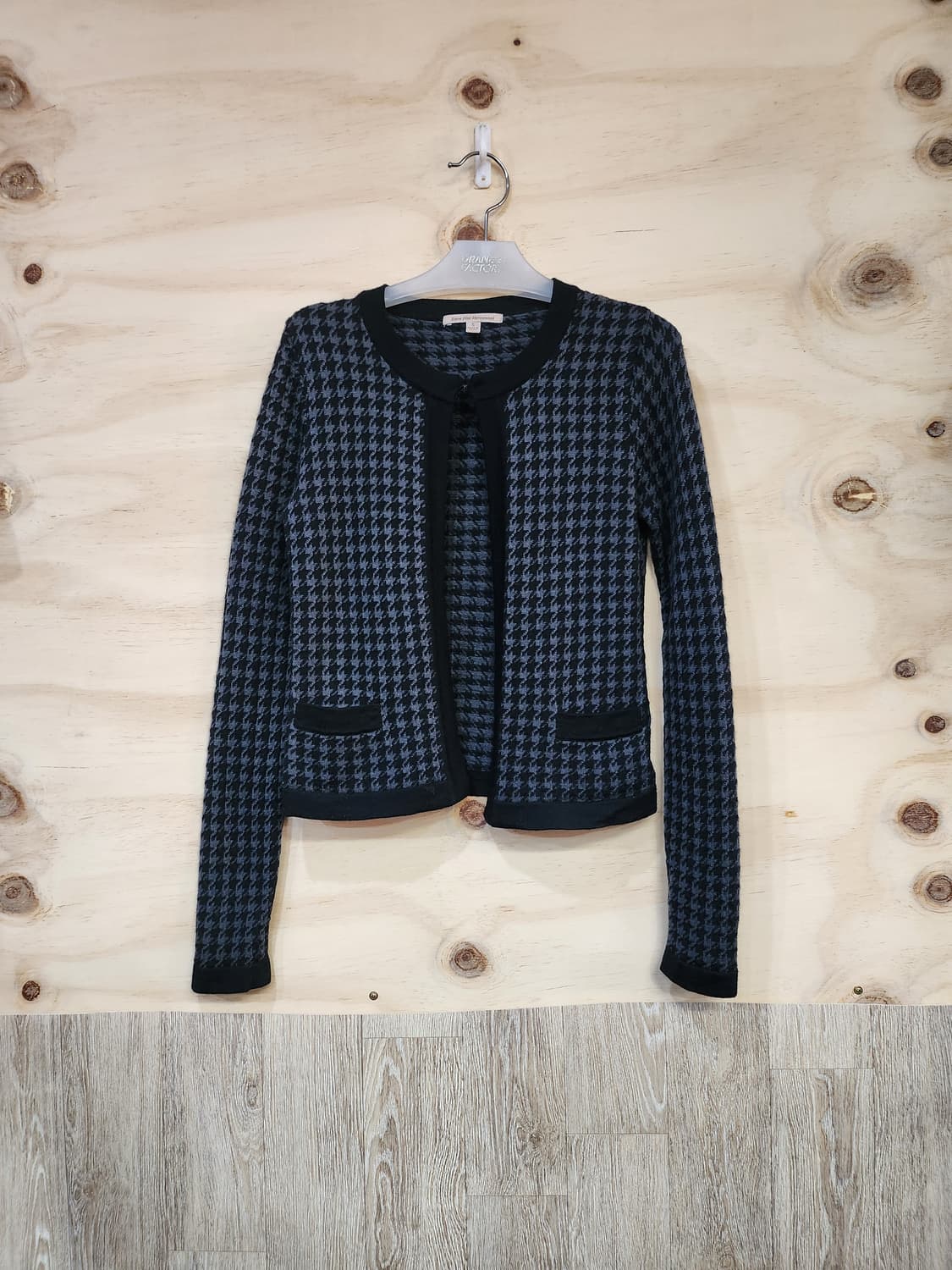 76) 유니클로 체크 울100 가디건 상품이미지1