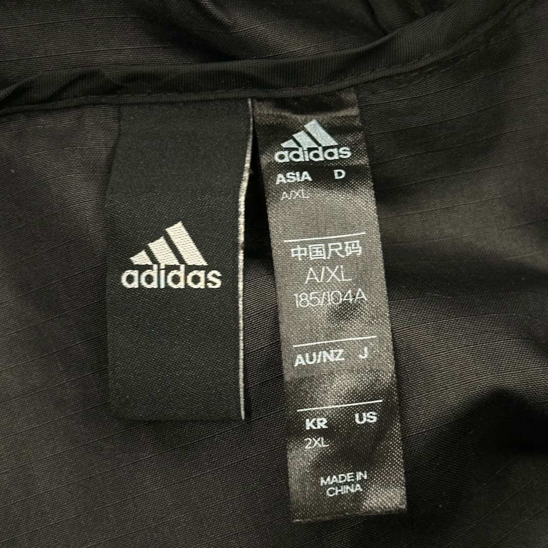 2XL 아디다스 블랙 아노락 후드 바람막이 상품이미지4