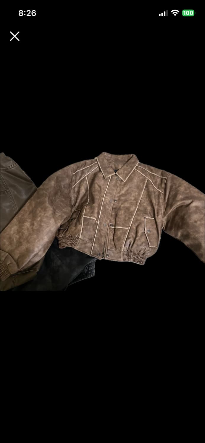 빈티지 스타일 가죽 자켓 상품이미지1