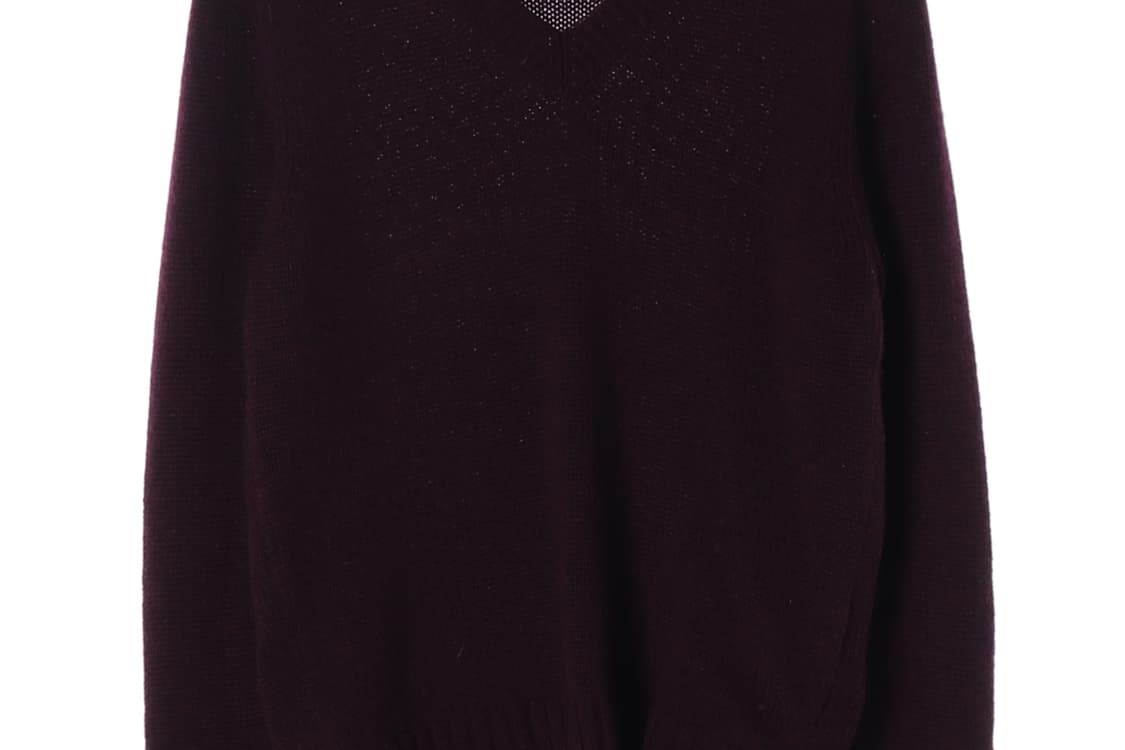 톰포드 100% 캐시미어 버건디 브이넥 루즈핏 니트 스웨터 L
 상품이미지4