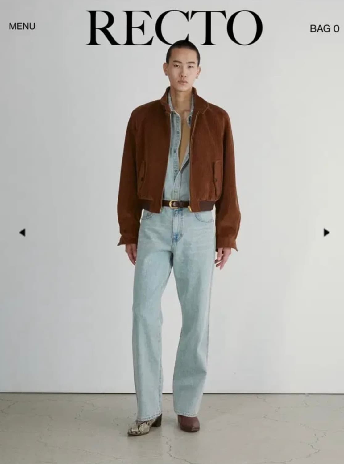 렉토 24FW 잭 해링턴 코듀로이 자켓 -레드 브라운 상품이미지1