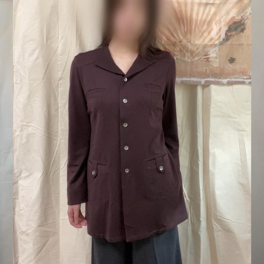 딥 브라운 포켓 셔츠 상품이미지2