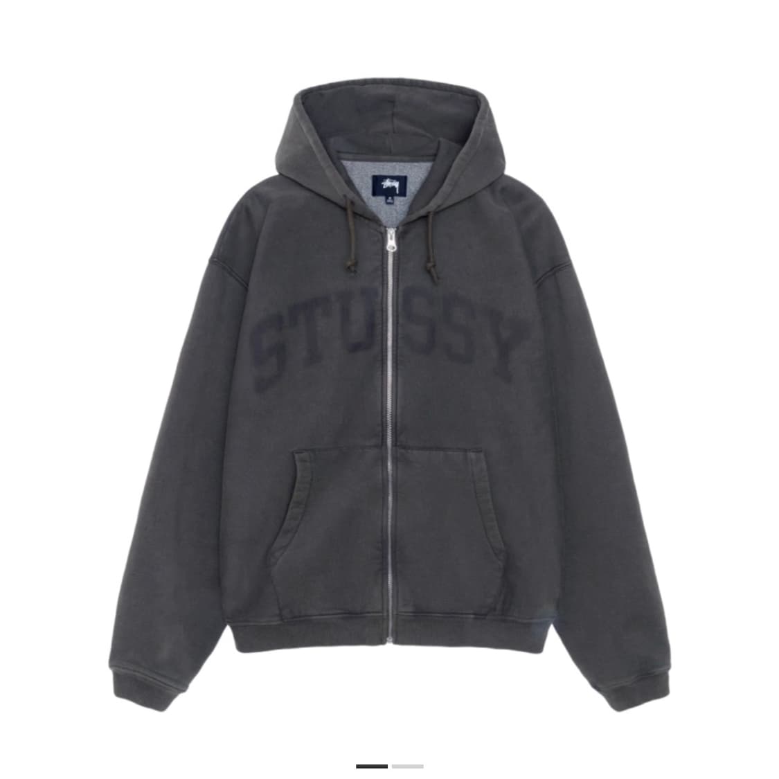 스투시 패이디드 후드집업 워시드블랙 상품이미지1