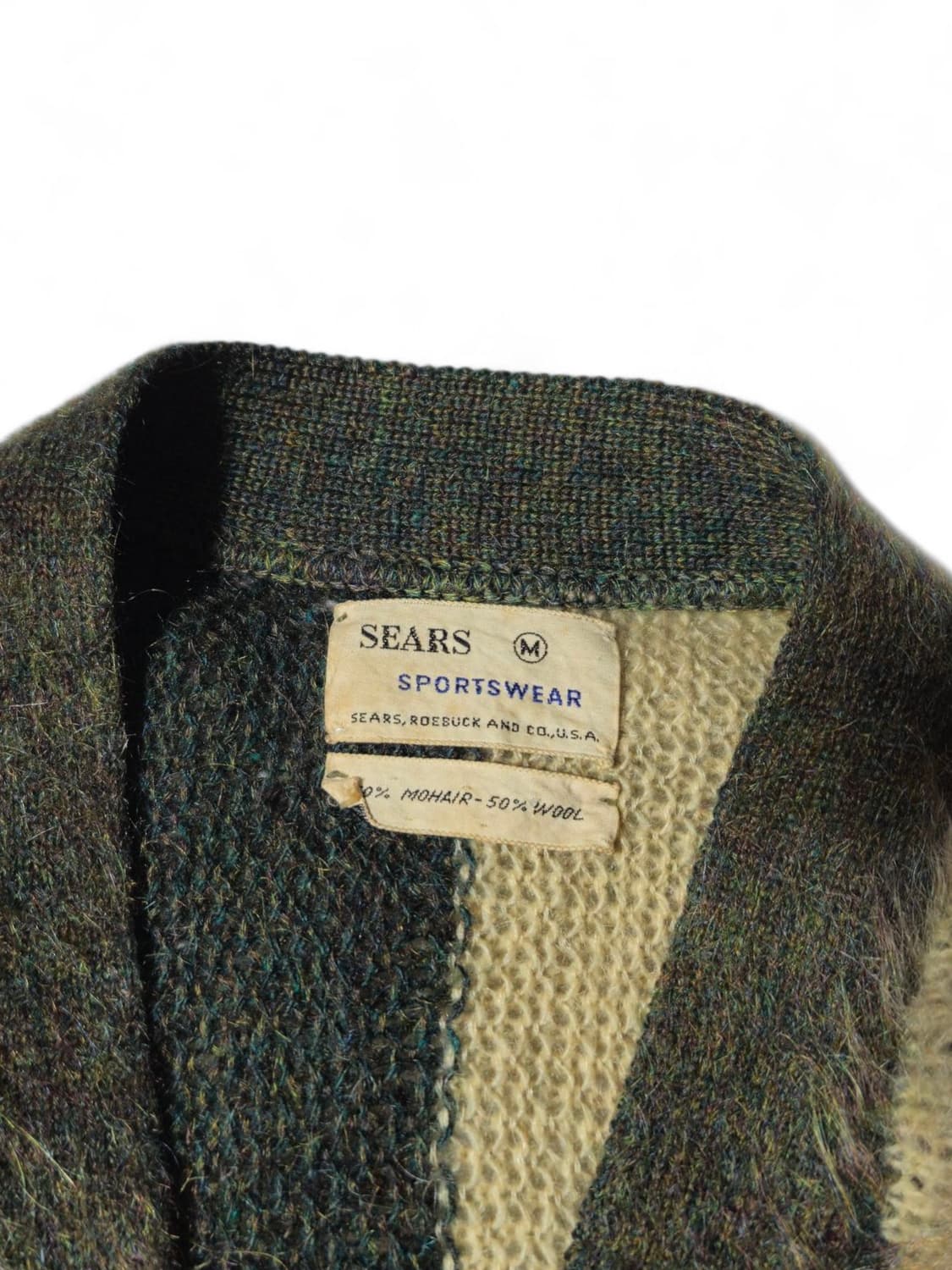 1960's Sears 모헤어 가디건 스트라이프 M  상품이미지7