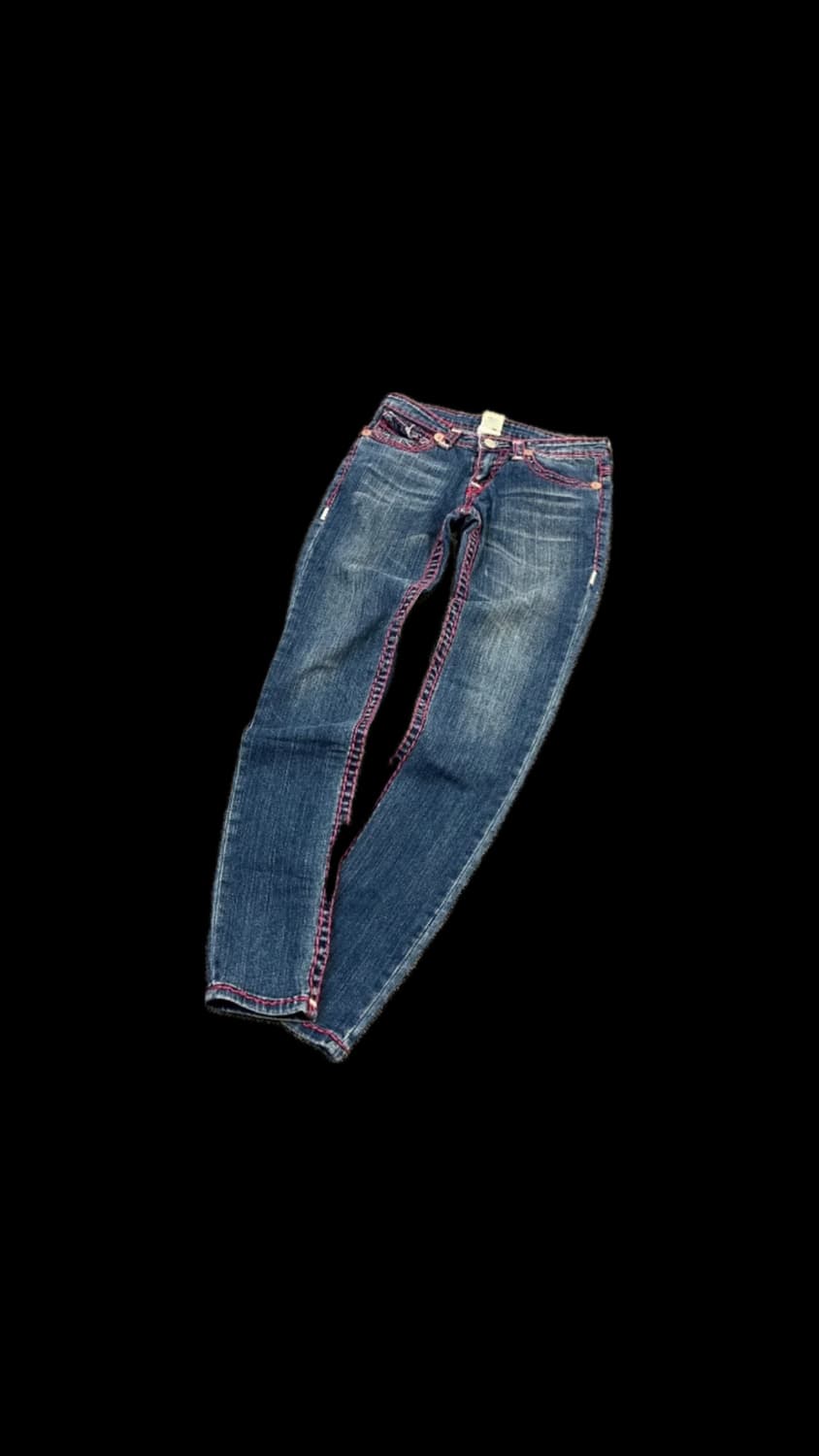 [26] 트루릴리젼 핑크 스티치 스트레이트 스키니 청바지 상품이미지2