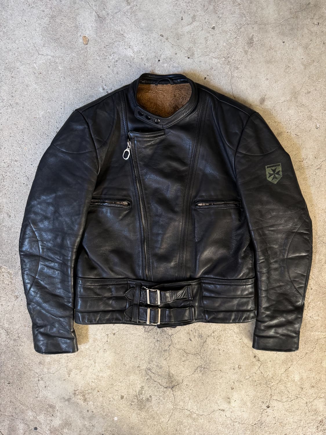 70s Harro Leather Motorcycle Jacket 상품이미지2
