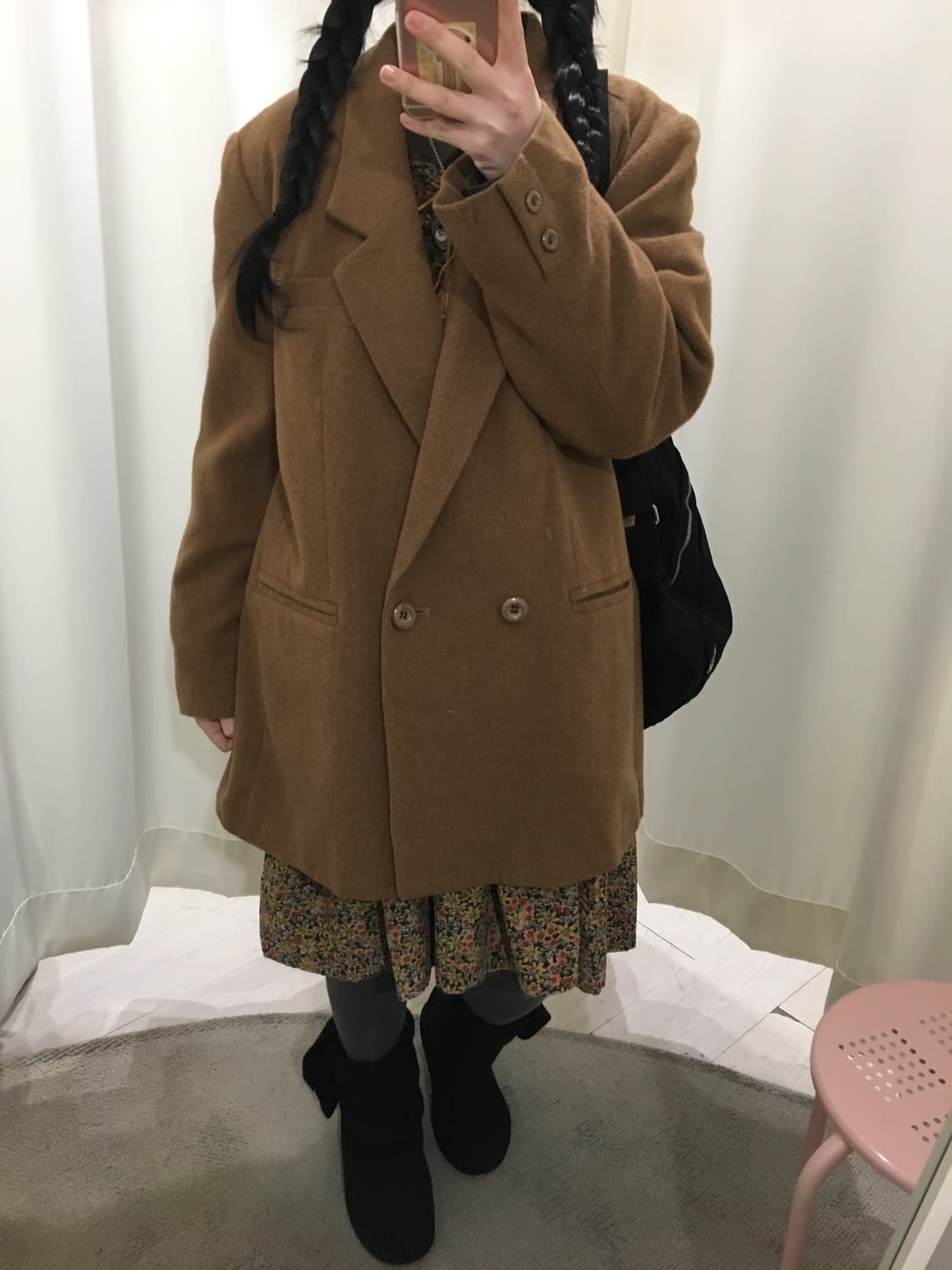 오버핏 울 더블버튼 자켓 상품이미지2