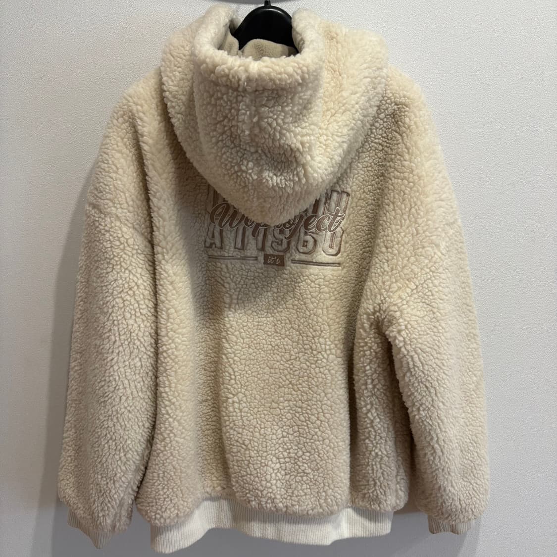 WVUR 뽀글이 후드 집업 M 아이보리 상품이미지6